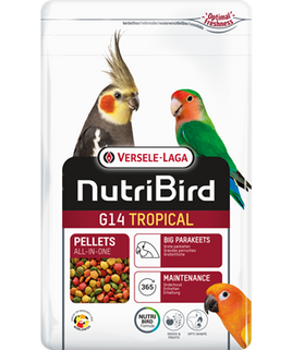 VERSELE-LAGA NUTRIBIRD G14 TROPICAL PELLETS FOR BIG PARAKEETS
