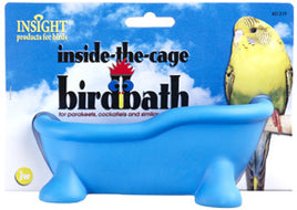 INSIDE THE CAGE BIRD BATH